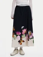 Spódnice - Desigual Spódnica trapezowa Lindo 25SWFW18 Czarny Regular Fit - miniaturka - grafika 1