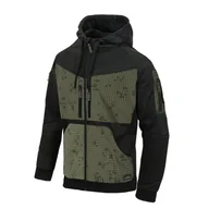 Odzież taktyczna i umundurowanie - Bluza z Kapturem Helikon-Tex ROGUE Hoodie (FullZip) Czarna/Desert Night Camo - miniaturka - grafika 1