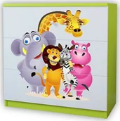 Komody dla dzieci - Elior Komoda dziecięca Happy 10X mix - biało - zielona - miniaturka - grafika 1