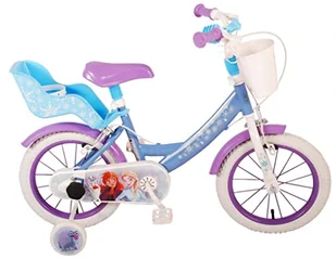 Volare Dziewczynka, Rower 14 cali z koszem i uchwytem na lalki, Licencja Frozen, Jasnoniebieski, Średni - Rowery - miniaturka - grafika 1