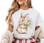 Moda i Uroda OUTLET - Koszulka z zajączkiem na Wielkanoc wzór królik112 - miniaturka - grafika 1