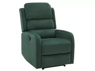 Fotele - Signal Fotel elektryczny, rozkładany PEGAZ VELVET w kolorze zielonym tap. bluvel 78 - miniaturka - grafika 1
