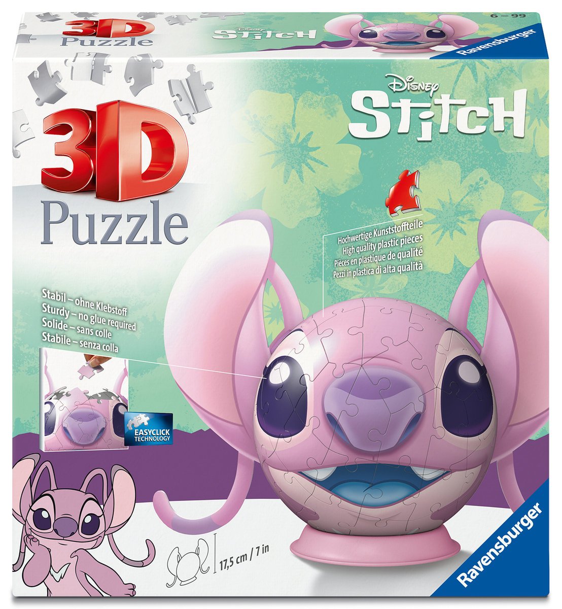 Puzzle 3D Kula Disney Stitch Andzia z uszami