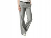 Spodnie damskie - TOMMY HILFIGER SPODNIE DAMSKIE SZARE PROSTE 34 1A0 - miniaturka - grafika 1