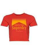 Koszule damskie - Superdry Code Graphic Tiny tee Koszula damska, Czerwony Sunset, 36 - miniaturka - grafika 1