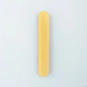 Zawiasy, okucia i inne akcesoria - Uchwyt meblowy podłużny Round 128 Szklany Kremowy - miniaturka - grafika 1