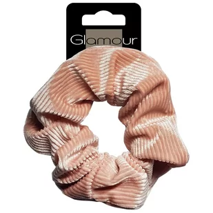Glamour Zawijka scrunchie gumka do włosów Pudrowy Róż - Ozdoby do włosów - miniaturka - grafika 1