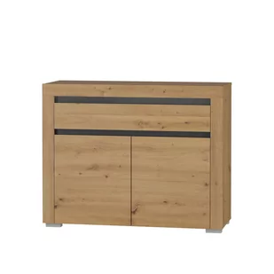 Komoda RRK-2 Arizona Restol Dąb Artisan, Antracyt - Komody - miniaturka - grafika 1