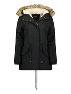 Kurtki damskie - Canadian Peak Parka "Ampurieak" w kolorze czarnym - miniaturka - grafika 1