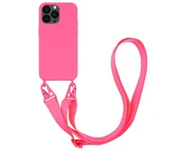 Etui i futerały do telefonów - Vivanco Necklace Cover do iPhone 13 Pro Max (różowy) - miniaturka - grafika 1