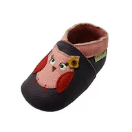 Buty dla dziewczynek - SAYOYO Czaszka miękka skóra buty do nauki chodzenia buty do raczkowania buty dziecięce, fioletowy, 17/18 EU - miniaturka - grafika 1