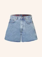 Spodenki damskie - Pepe Jeans Szorty Jeansowe Boxy blau - miniaturka - grafika 1