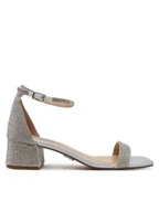 Sandały damskie - Steve Madden Sandały Gena-R SM11003580 Srebrny - miniaturka - grafika 1
