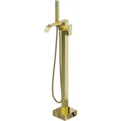 Baterie umywalkowe - Mexen Lava wolnostojąca bateria wannowa, złota - miniaturka - grafika 1