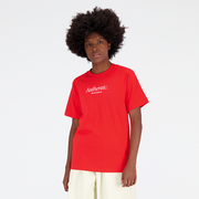 Koszulki i topy damskie - Koszulka damska New Balance WT31551TRD  czerwona - miniaturka - grafika 1
