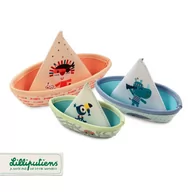 Zabawki do kąpieli - Lilliputiens LILLIPUTIENS 3 łódeczki do kąpieli Dżungla 6 m+ solution-bc-7248-0 - miniaturka - grafika 1