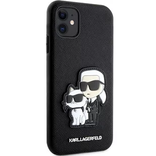 Karl Lagerfeld KLHCN61SANKCPK iPhone 11 / Xr 6.1" hardcase czarny/black Saffiano Karl & Choupette - Etui i futerały do telefonów - miniaturka - grafika 3