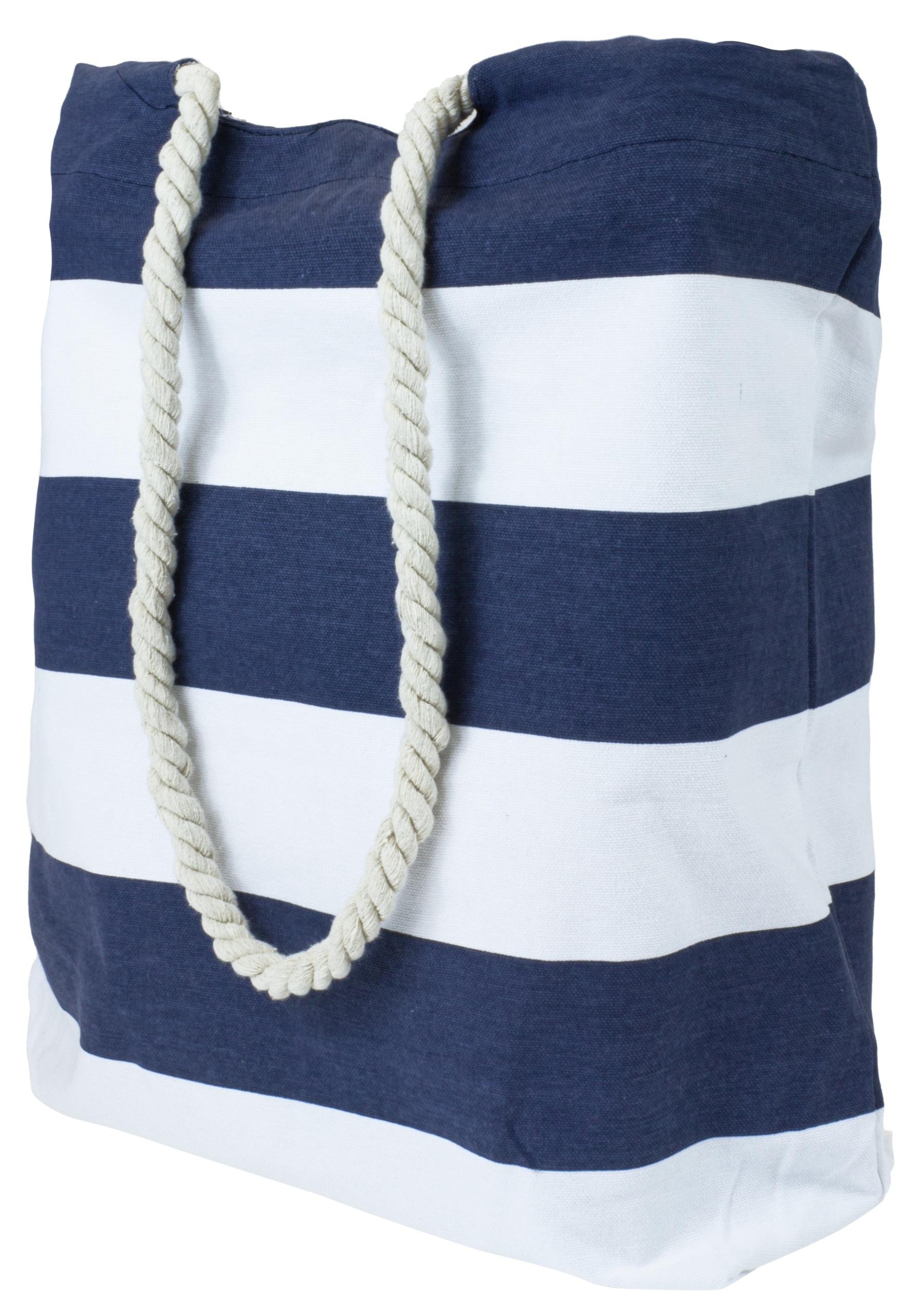 Torba Plażowa Na Plażę Na Zakupy Duża Pojemna 32x14x45 cm W Paski