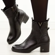 Botki damskie - Czarne botki damskie na obcasie Vinceza 58581 - miniaturka - grafika 1