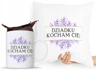 Gadżety dla niej i dla niego - ZESTAW PODUSZKA + KUBEK PREZENT DZIEŃ DZIADKA z Nadrukiem ze Zdjęciem - miniaturka - grafika 1