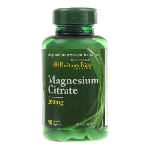 Puritan's Pride Cytrynian Magnezu 200 mg - 90 tabletek - Witaminy i minerały - miniaturka - grafika 2