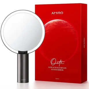 AMIRO Czarne Lusterko kosmetyczne z podświetleniem LED AML009M - Lusterka do makijażu - miniaturka - grafika 17