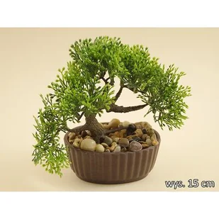 Bonsai w doniczce 15 cm - Sztuczne kwiaty - miniaturka - grafika 1