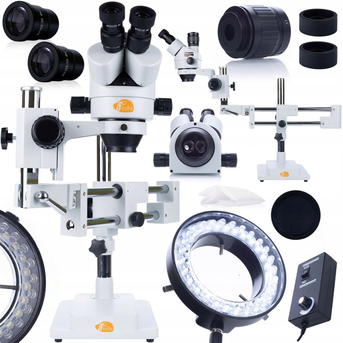 Rosfix Mikroskop Trinokularowy Jupiter Pro Msjp-T-Sdms1+56Xled Oświetlacz