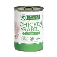 Mokra karma dla psów - NATURES PROTECTION PIES konserwa PUPPY KURCZAK I KRÓLIK 400g - miniaturka - grafika 1