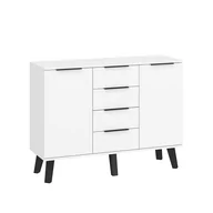 Komody - Komoda 2D4S SVN-02 Sven MebloCross Czarny Mat / Biały Połysk - miniaturka - grafika 1