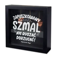 Skarbonki - SKARBONKA ZAPUSZKOWANY SZMAL CZARNA 15x15cm - miniaturka - grafika 1