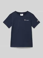 Koszulki dla chłopców - T-shirt z nadrukiem z logo - miniaturka - grafika 1