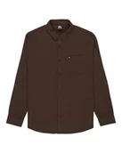 Koszulki męskie - Quiksilver Motherfly Solid LS Shirt brązowa XXL - miniaturka - grafika 1