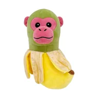 Lalki dla dziewczynek - PLUSZOWA MAŁPKA PRZYTULANKA CHIMPANZINI BANANINI MAŁPA BANAN Z MUZYKĄ 22 CM - miniaturka - grafika 1