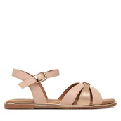 Buty dla dziewczynek - Sandały Tommy Hilfiger T3A2-34280-0326 S Beżowy - miniaturka - grafika 1