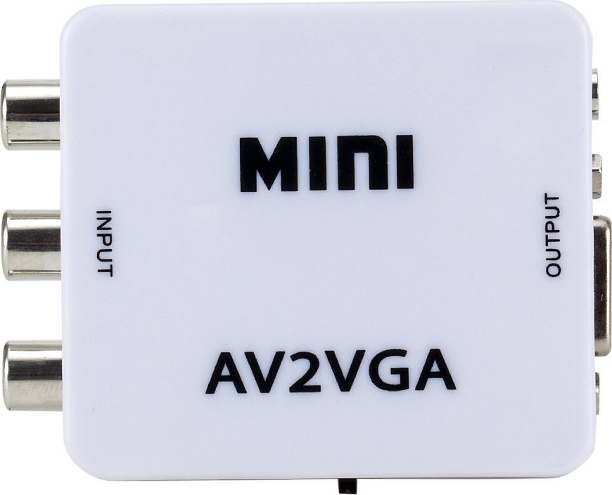 RoGer Adapter to Transfer RCA to VGA Signal +Audio White