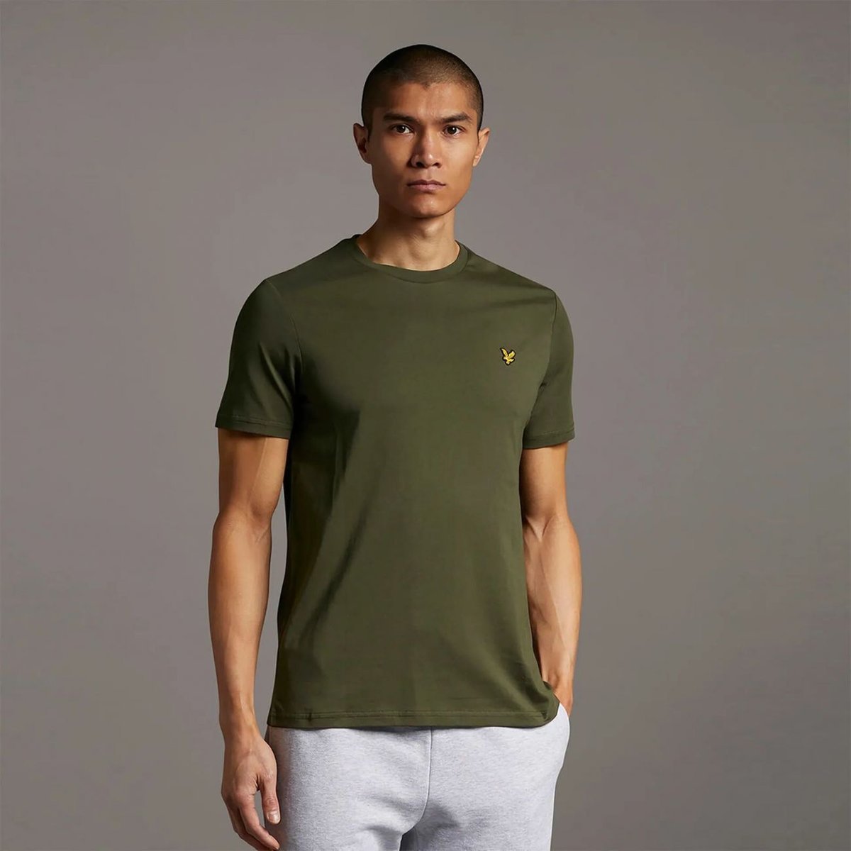 t-shirt uomo lyle and scott 1874 ts400vog plain w485 olive