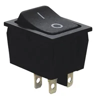 Wyłączniki światła i elektryczne - Tracon Electric Wyłącznik kołyskowy włącz-wyłącz czarny TES-53-1 TES-53-1 - miniaturka - grafika 1