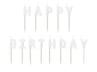 Dekoracje i nakrycia stołu na imprezę - ŚWIECZKI URODZINOWE HAPPY BIRTHDAY 2.5 CM - miniaturka - grafika 1