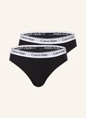 Majtki dla dzieci - Calvin Klein Figi, 2 Szt. Icon Cotton Stretch schwarz - miniaturka - grafika 1