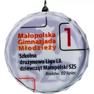 Medal szklany z nadrukiem kolorowym LuxorJet i etui - Gadżety dla kibiców - miniaturka - grafika 1