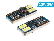 Żarówki samochodowe - Żarówka VISION W5W (T10) 12/24V 8x 3030 SMD LED, nonpolar, CANBUS, biała, 2 szt. - miniaturka - grafika 1