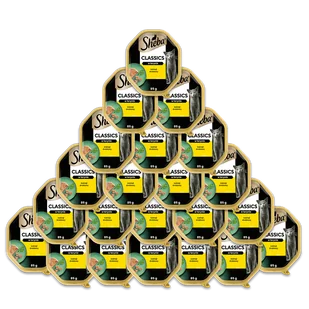 SHEBA Classics tacka 22x85 g – mokra karma pełnoporcjowa dla dorosłych kotów, koktajl drobiowy, w terynie - Mokra karma dla kotów SHEBA Classics tacka 22x85 g – mokra karma pełnoporcjowa dla dorosłych kotów, koktajl drobiowy, w terynie - Mokra karma dla kotów - miniaturka - grafika 1