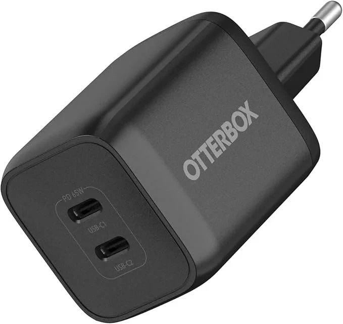OB STD EU WALL CHARGER 65W GAN/USB-C 45W+20W PD BLACK PROPACK 78-81460