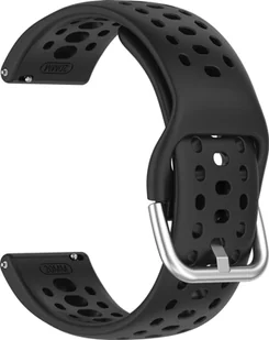 INF Pasek do Amazfit Active 2 - Oddychający Silikonowy Pasek Sportowy Czarny - Akcesoria do smartwatchy - miniaturka - grafika 1