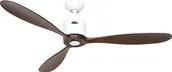 Wentylatory sufitowe - Energooszczędny wentylator sufitowy z pilotem Aeroplan Eco biały / orzech 132 cm - miniaturka - grafika 1