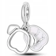 Bransoletki - Charms Srebrny Piesek Pies Dog Zwierzę Najlepszy Przyjaciel SREBRO 925 - miniaturka - grafika 1