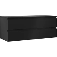 Szafki łazienkowe - Mexen Orio szafka łazienkowa podumywalkowa 120 cm z blatem, 2 szuflady, czarna mat - 91A10-12047-2-BFFC71 - miniaturka - grafika 1