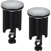 Korki do umywalek - Uniwersalny korek do zlewu, korek spustowy, regulowany korek do zlewu, Ø 40 mm, 2 sztuki, czarny - miniaturka - grafika 1
