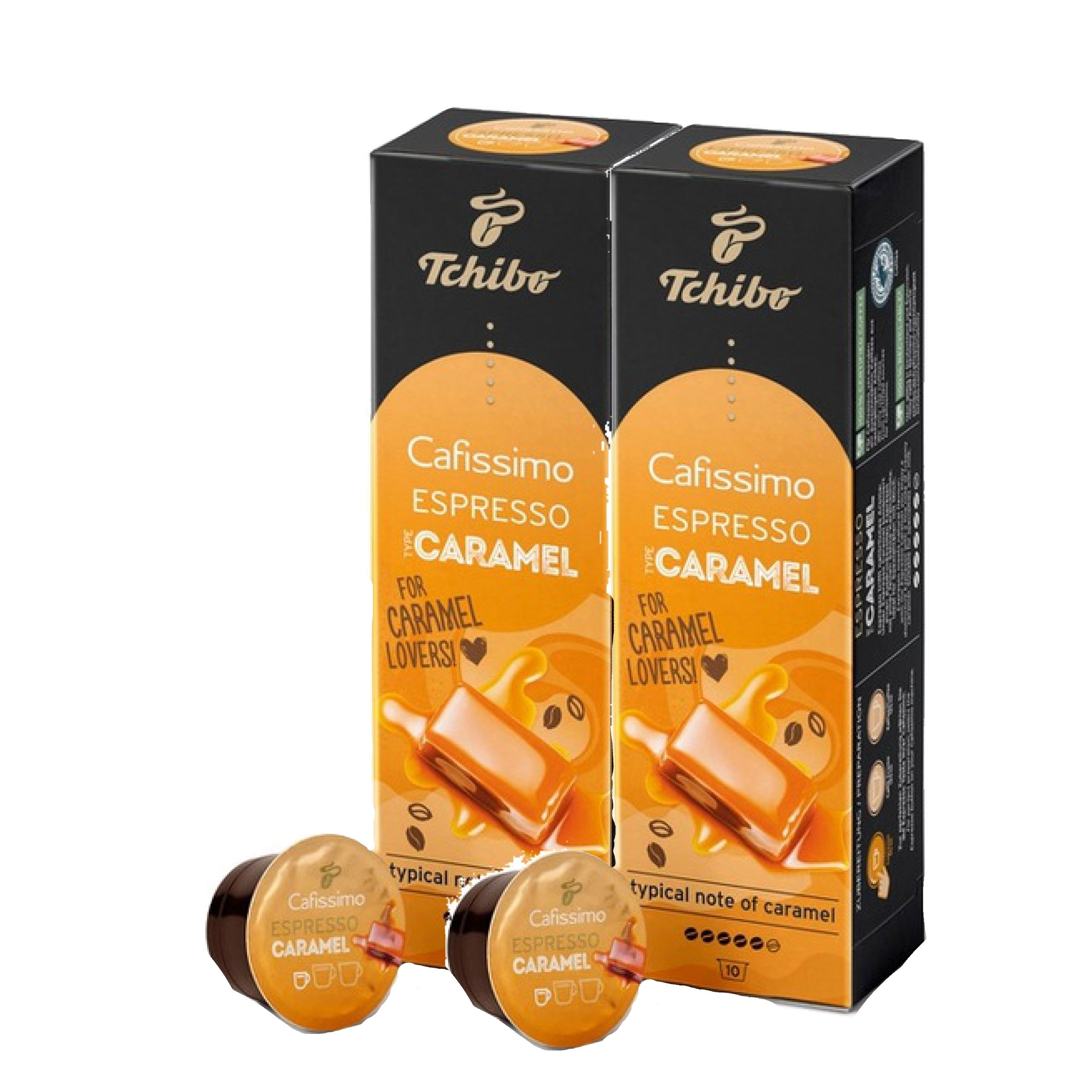 Tchibo Cafissimo Espresso Caramel Karmel Kawa 10x2 Kapsułek Arabika Zestaw